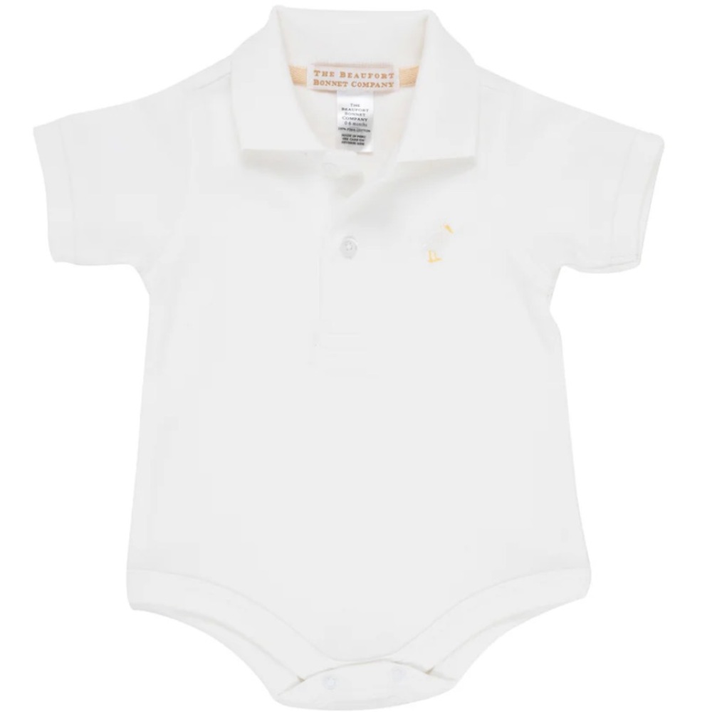 The Beaufort Bonnet Company Prim & Proper Polo & Onesie in White